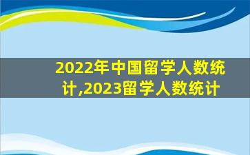 2022年中国留学人数统计,2023留学人数统计