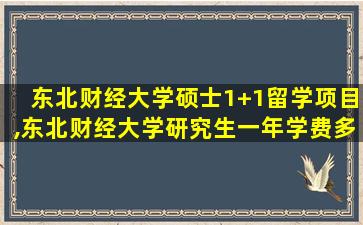 东北财经大学硕士1+1留学项目,东北财经大学研究生一年学费多少钱