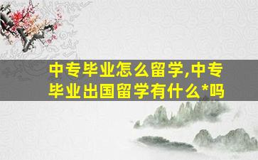 中专毕业怎么留学,中专毕业出国留学有什么*
吗