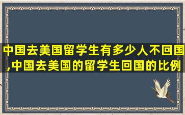 中国去美国留学生有多少人不回国,中国去美国的留学生回国的比例是