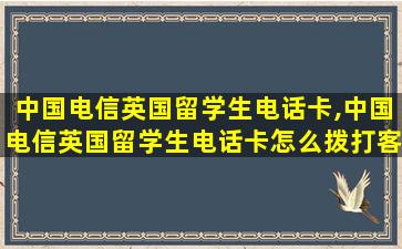 中国电信英国留学生电话卡,中国电信英国留学生电话卡怎么拨打客服