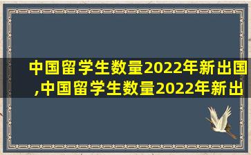 中国留学生数量2022年新出国,中国留学生数量2022年新出国人口