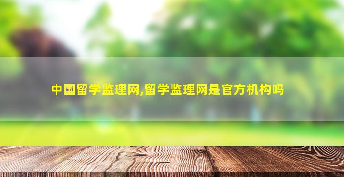 中国留学监理网,留学监理网是官方机构吗