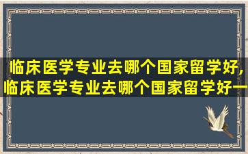 临床医学专业去哪个国家留学好,临床医学专业去哪个国家留学好一点