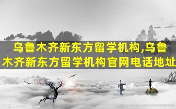 乌鲁木齐新东方留学机构,乌鲁木齐新东方留学机构官网电话地址