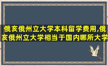 俄亥俄州立大学本科留学费用,俄亥俄州立大学相当于国内哪所大学