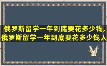 俄罗斯留学一年到底要花多少钱,俄罗斯留学一年到底要花多少钱人民币