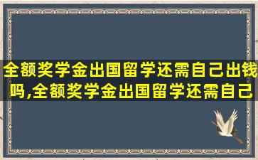 全额奖学金出国留学还需自己出钱吗,全额奖学金出国留学还需自己出钱吗英国