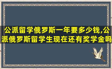 公派留学俄罗斯一年要多少钱,公派俄罗斯留学生现在还有奖学金吗