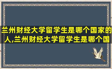 兰州财经大学留学生是哪个国家的人,兰州财经大学留学生是哪个国家的人啊