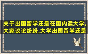 关于出国留学还是在国内读大学,大家议论纷纷,大学出国留学还是国内读研比较好