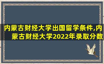 内蒙古财经大学出国留学条件,内蒙古财经大学2022年录取分数线