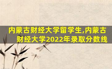 内蒙古财经大学留学生,内蒙古财经大学2022年录取分数线