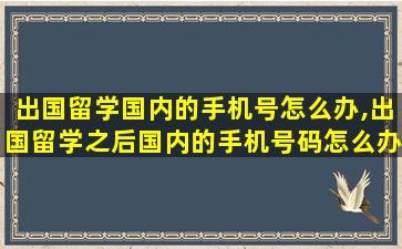 出国留学国内的手机号怎么办,出国留学之后国内的手机号码怎么办