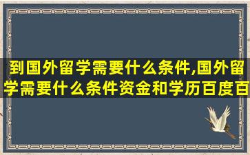 到国外留学需要什么条件,国外留学需要什么条件资金和学历百度百科