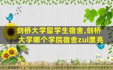 剑桥大学留学生宿舍,剑桥大学哪个学院宿舍zui
漂亮