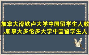 加拿大滑铁卢大学中国留学生人数,加拿大多伦多大学中国留学生人数