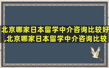 北京哪家日本留学中介咨询比较好,北京哪家日本留学中介咨询比较好一点