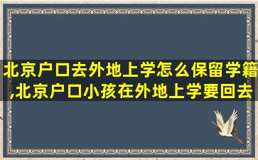 北京户口去外地上学怎么保留学籍,北京户口小孩在外地上学要回去上学需要什么手续