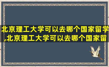 北京理工大学可以去哪个国家留学,北京理工大学可以去哪个国家留学研究生