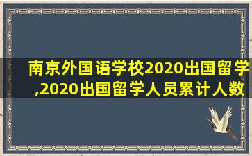 南京外国语学校2020出国留学,2020出国留学人员累计人数