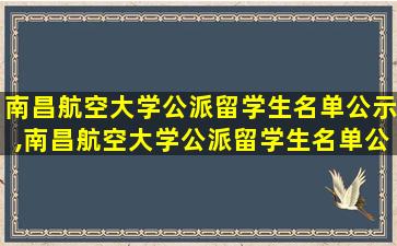 南昌航空大学公派留学生名单公示,南昌航空大学公派留学生名单公示时间