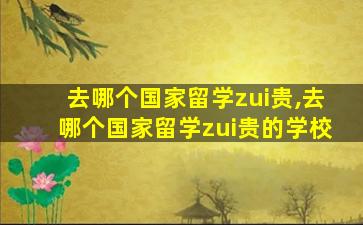 去哪个国家留学zui
贵,去哪个国家留学zui
贵的学校