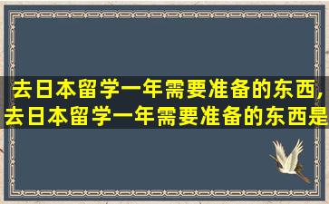 去日本留学一年需要准备的东西,去日本留学一年需要准备的东西是什么