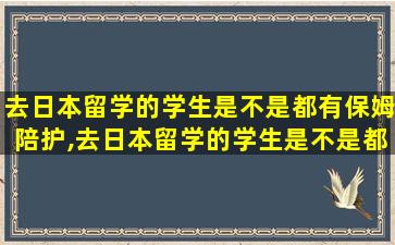 去日本留学的学生是不是都有保姆陪护,去日本留学的学生是不是都有保姆陪护假期