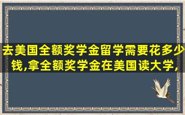 去美国全额奖学金留学需要花多少钱,拿全额奖学金在美国读大学,一年要花多少钱