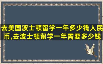 去美国波士顿留学一年多少钱人民币,去波士顿留学一年需要多少钱