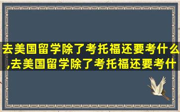 去美国留学除了考托福还要考什么,去美国留学除了考托福还要考什么科目