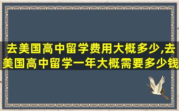 去美国高中留学费用大概多少,去美国高中留学一年大概需要多少钱