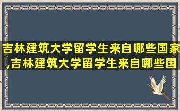 吉林建筑大学留学生来自哪些国家,吉林建筑大学留学生来自哪些国家的