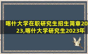 喀什大学在职研究生招生简章2023,喀什大学研究生2023年招生简章