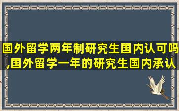 国外留学两年制研究生国内认可吗,国外留学一年的研究生国内承认吗