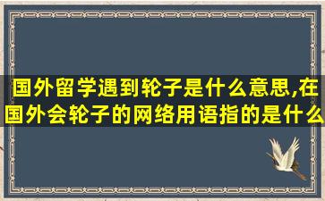 国外留学遇到轮子是什么意思,在国外会轮子的网络用语指的是什么