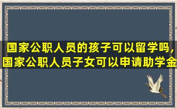 国家公职人员的孩子可以留学吗,国家公职人员子女可以申请助学金吗