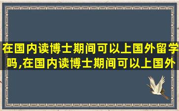 在国内读博士期间可以上国外留学吗,在国内读博士期间可以上国外留学吗知乎