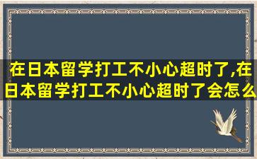 在日本留学打工不小心超时了,在日本留学打工不小心超时了会怎么样