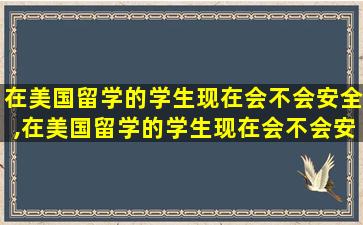 在美国留学的学生现在会不会安全,在美国留学的学生现在会不会安全一点