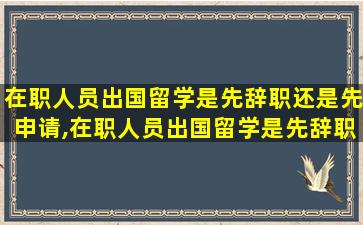 在职人员出国留学是先辞职还是先申请,在职人员出国留学是先辞职还是先申请退学