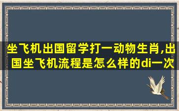 坐飞机出国留学打一动物生肖,出国坐飞机流程是怎么样的di一
次坐飞机