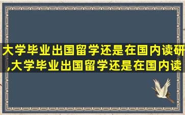 大学毕业出国留学还是在国内读研,大学毕业出国留学还是在国内读研比较好