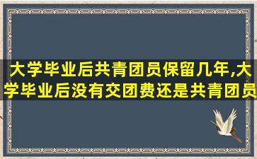 大学毕业后共青团员保留几年,大学毕业后没有交团费还是共青团员吗