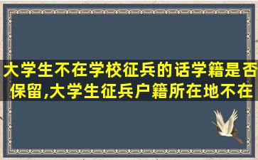 大学生不在学校征兵的话学籍是否保留,大学生征兵户籍所在地不在学校