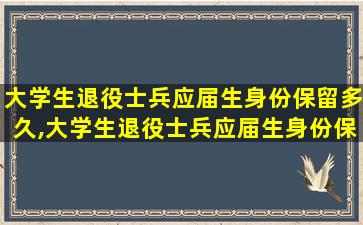 大学生退役士兵应届生身份保留多久,大学生退役士兵应届生身份保留多久可以退休