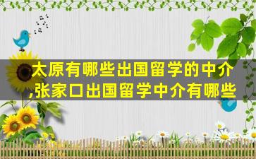 太原有哪些出国留学的中介,张家口出国留学中介有哪些