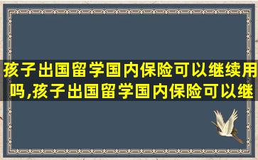 孩子出国留学国内保险可以继续用吗,孩子出国留学国内保险可以继续用吗现在