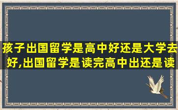 孩子出国留学是高中好还是大学去好,出国留学是读完高中出还是读完大学出好